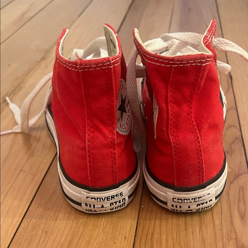 Converse Kids Red High-Top Sneakers - Picture 6 of 8